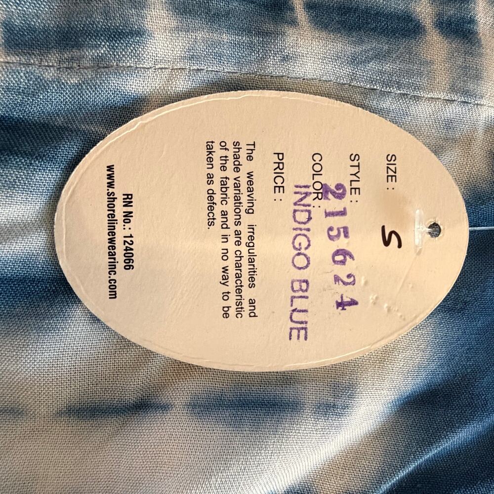Shoreline Wear Indigo Blue Tie Dye Harem Jumpsuit Maxi Dress Boho Small 215624 - Picture 12 of 16